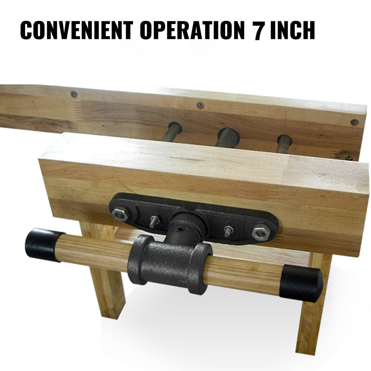 Wood Vise 9 Inch Woodworking Vise, Heavy-Duty Steel and Cast Iron Workbench Vise, Easy-to-operate Front Vise, Durable Woodworking Bench Vise for Home, Woodworking Studios, Teaching Equipment