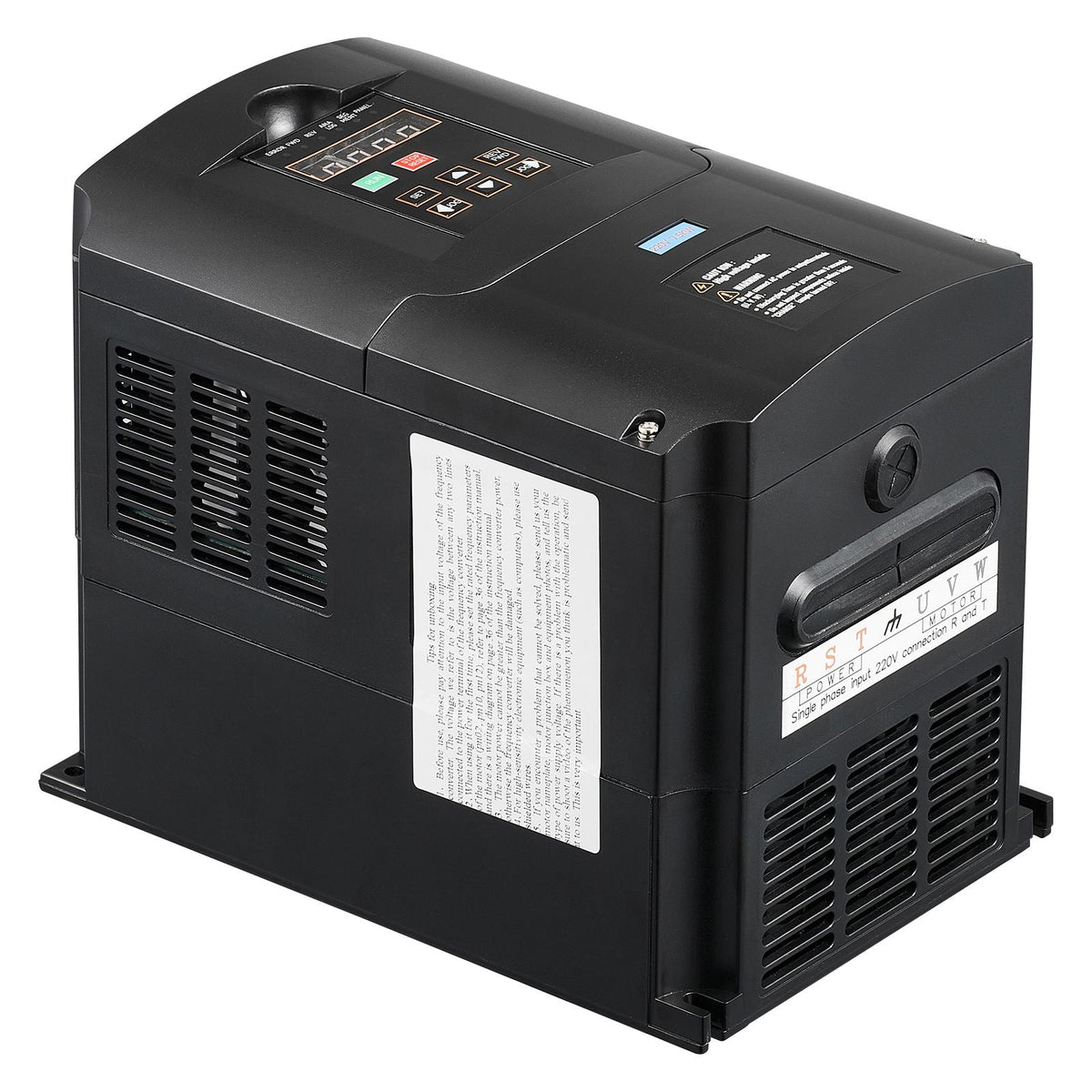 VFD 10HP, 7.5KW, 35A, 1 or 3 Phase 220V Input to 3 Phase 220V Output Variable Frequency Drive, 40-60Hz Input, 0-400Hz Output VFD for Spindle Motor CNC Speed Control