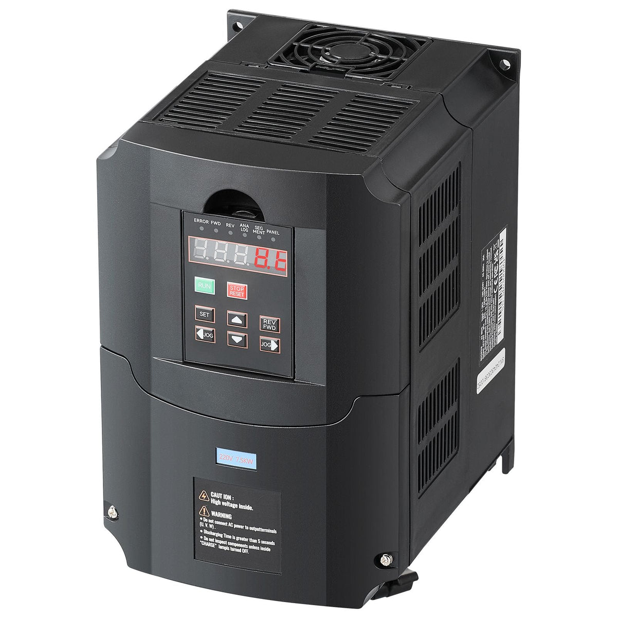 VFD 10HP, 7.5KW, 35A, 1 or 3 Phase 220V Input to 3 Phase 220V Output Variable Frequency Drive, 40-60Hz Input, 0-400Hz Output VFD for Spindle Motor CNC Speed Control