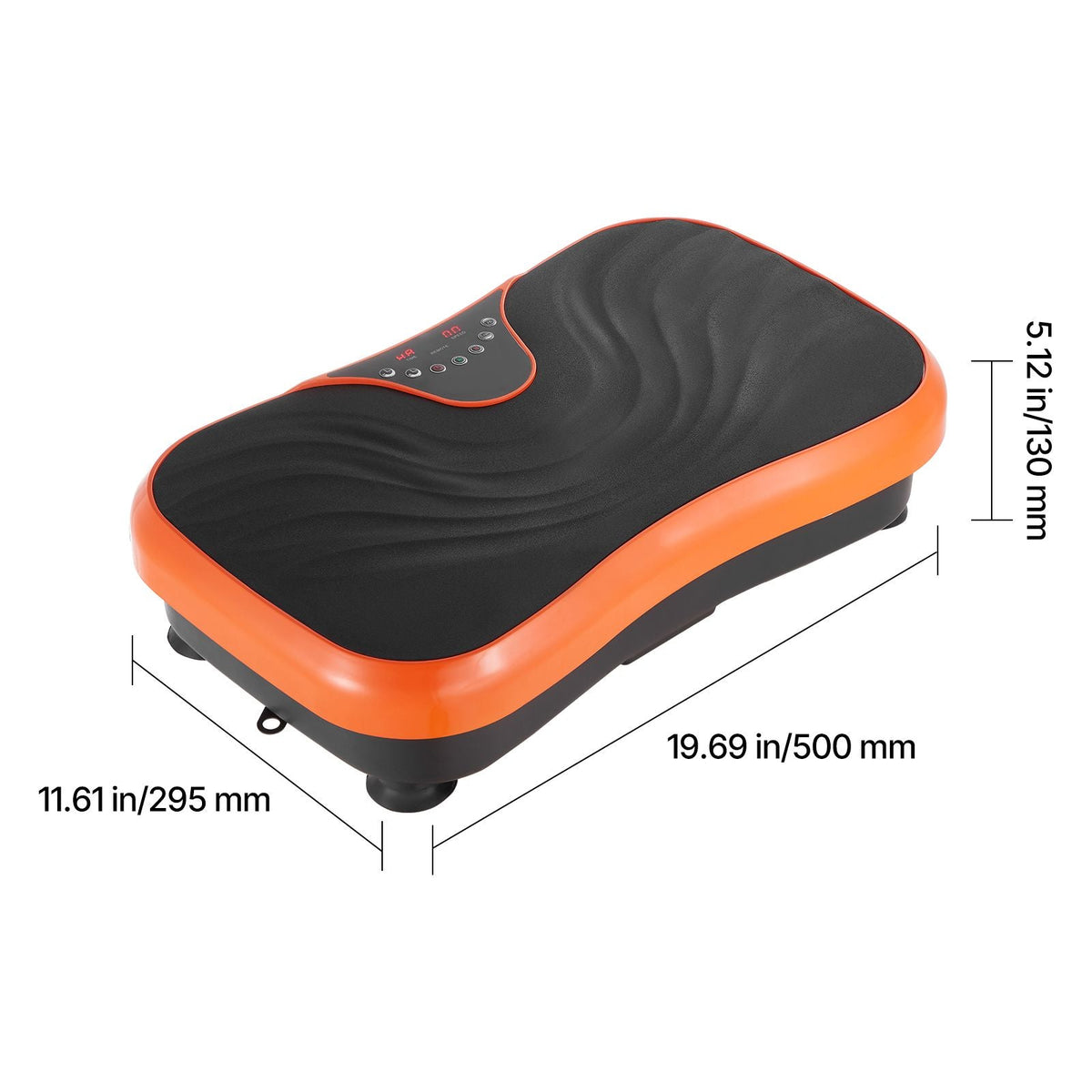 Vibration Plate Exercise Machine, Whole Body Vibrating Platform for Lymphatic Drainage and Weight Loss, Home Workout Fitness Equipment with 2 Resistance Bands, Body Shaker for Women Men, Orange