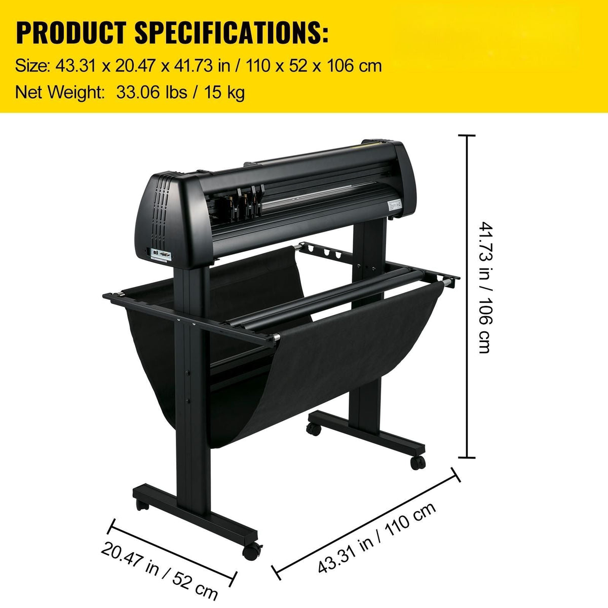 Vinyl Cutter, 34Inch Bundle, Vinyl Cutter Machine, Manual Vinyl Printer, LCD Display Plotter Cutter Sign Cutting with Signmaster Software for Design and Cut, with Supplies, Tools