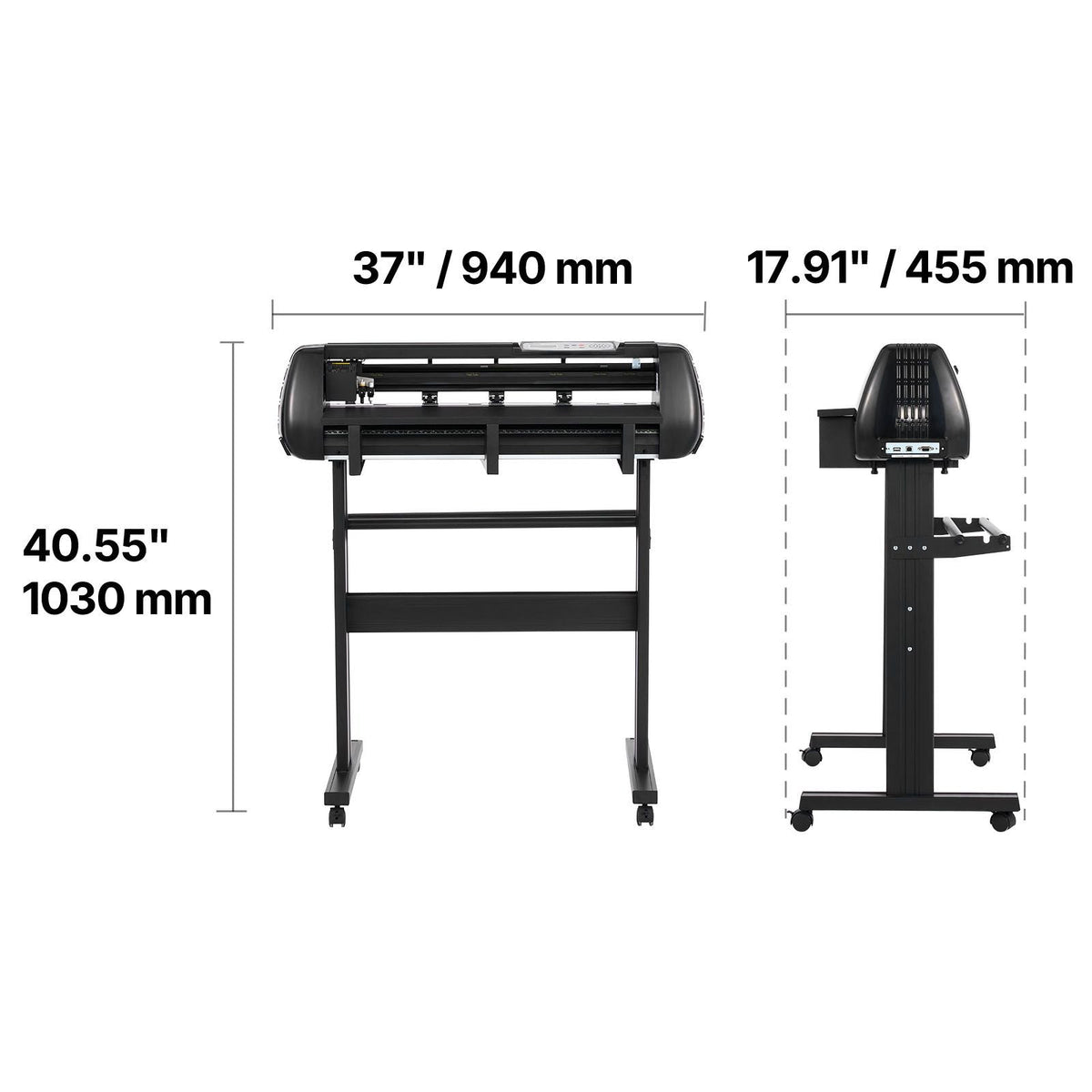 Vinyl Cutter Machine, 28 inch Max Feed Width, Dual Blades, Adjustable Force and Speed, LED Display, Vinyl Plotter Cutter Printer with Signmaster Software for Compatible with Windows and macOS
