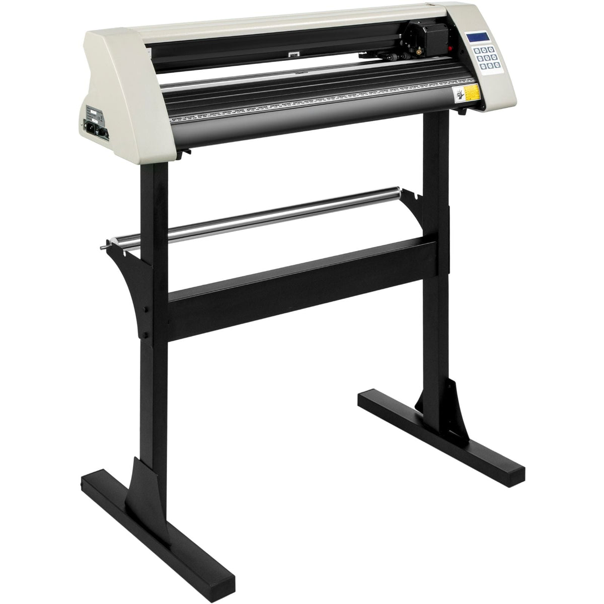 Vinyl Cutter Machine, 28 Inch Paper Feed Cutting Plotter Bundle, Adjustable Force & Speed Vinyl Printer, LCD Display Windows Compatible Sign Making kit with Signmaster, Sturdy Stand, 3Blades, Wh
