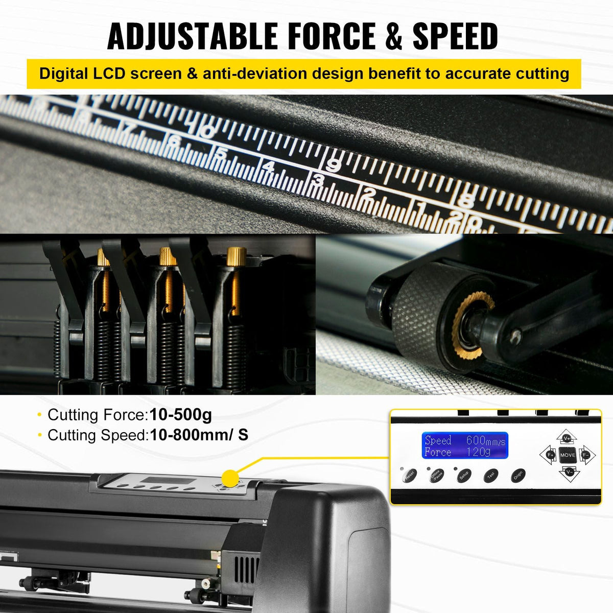 Vinyl Cutter Plotter Machine, 53" Signmaster Software Sign Making Machine, 1350mm Paper Feed Vinyl Cutter Plotter with Stand (53" 1350mm)