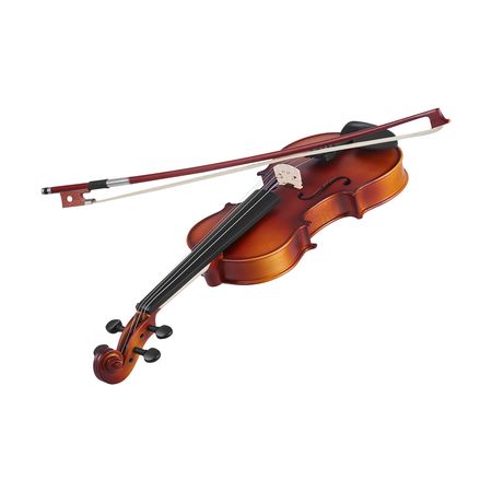 Violin 3/4 Size for Adults, Violin Fiddle Set for Beginners Student with Hard Case, Rosin, Bow, Shoulder Rest,Bridge,Tuner and Extra Strings,Solidwood Professional Musical Instruments (Brown)