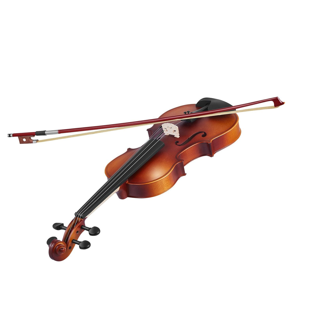 Violin 3/4 Size for Adults, Violin Fiddle Set for Beginners with Hard Case, Rosin, Bow, Shoulder Rest, Bridge, Tuner and Extra Strings, Professional Musical Instruments for Student (Brown)