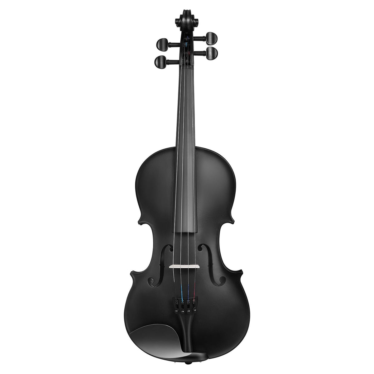 Violin 4/4 Full Size for Adults, Violin Fiddle Set for Beginners Student with Hard Case, Rosin, Bow, Shoulder Rest, Bridge, Tuner and Extra Strings, Professional Solidwood Instruments (Black)