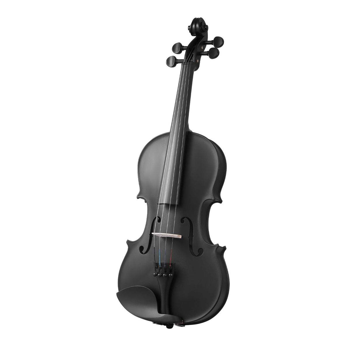 Violin 4/4 Full Size for Adults, Violin Fiddle Set for Beginners Student with Hard Case, Rosin, Bow, Shoulder Rest, Bridge, Tuner and Extra Strings, Professional Solidwood Instruments (Black)
