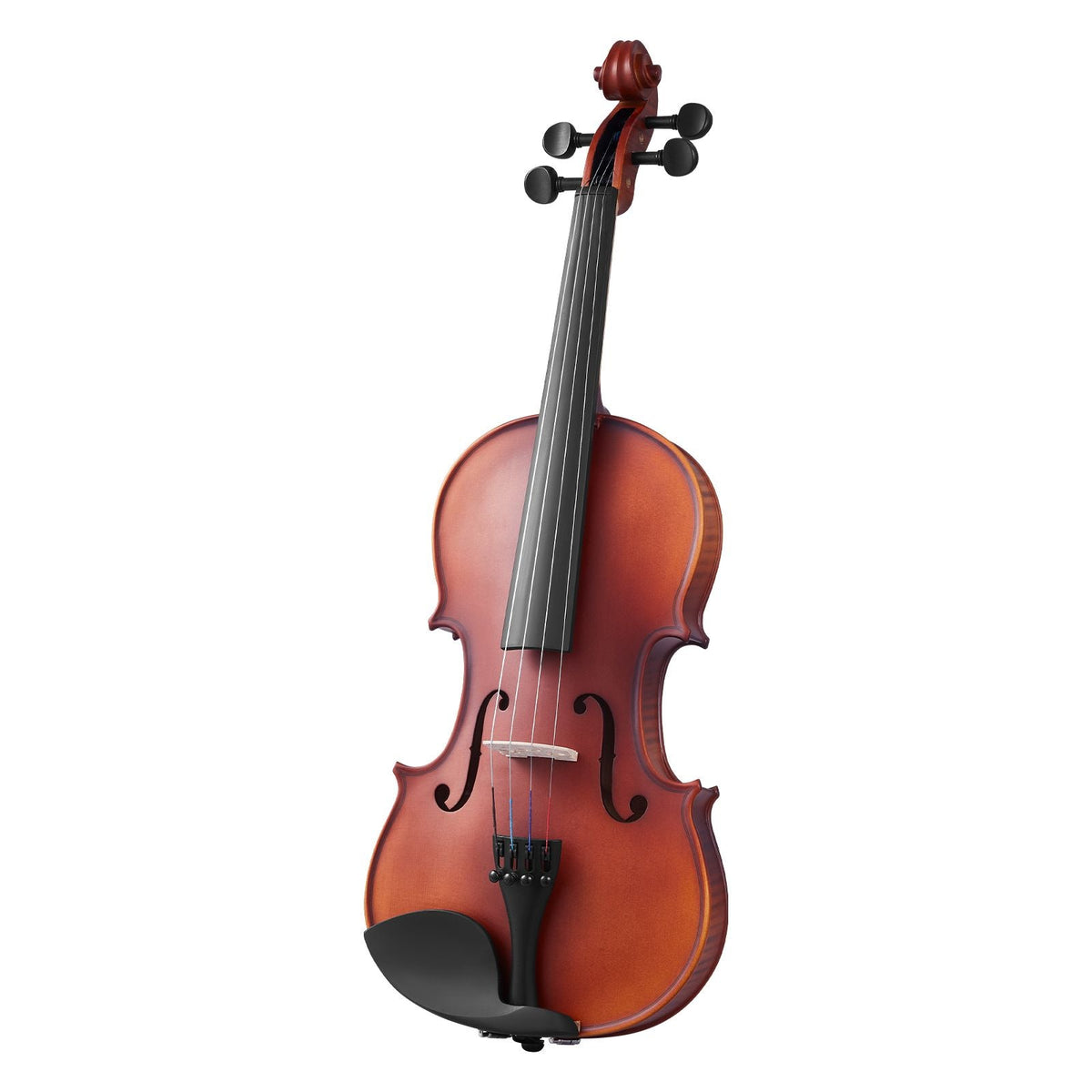 Violin 4/4 Full Size for Adults, Violin Fiddle Set for Beginners Student with Hard Case, Rosin, Bow, Shoulder Rest,Bridge,Extra Strings,Professional Solidwood Instrument (Matte Brown Patterned)