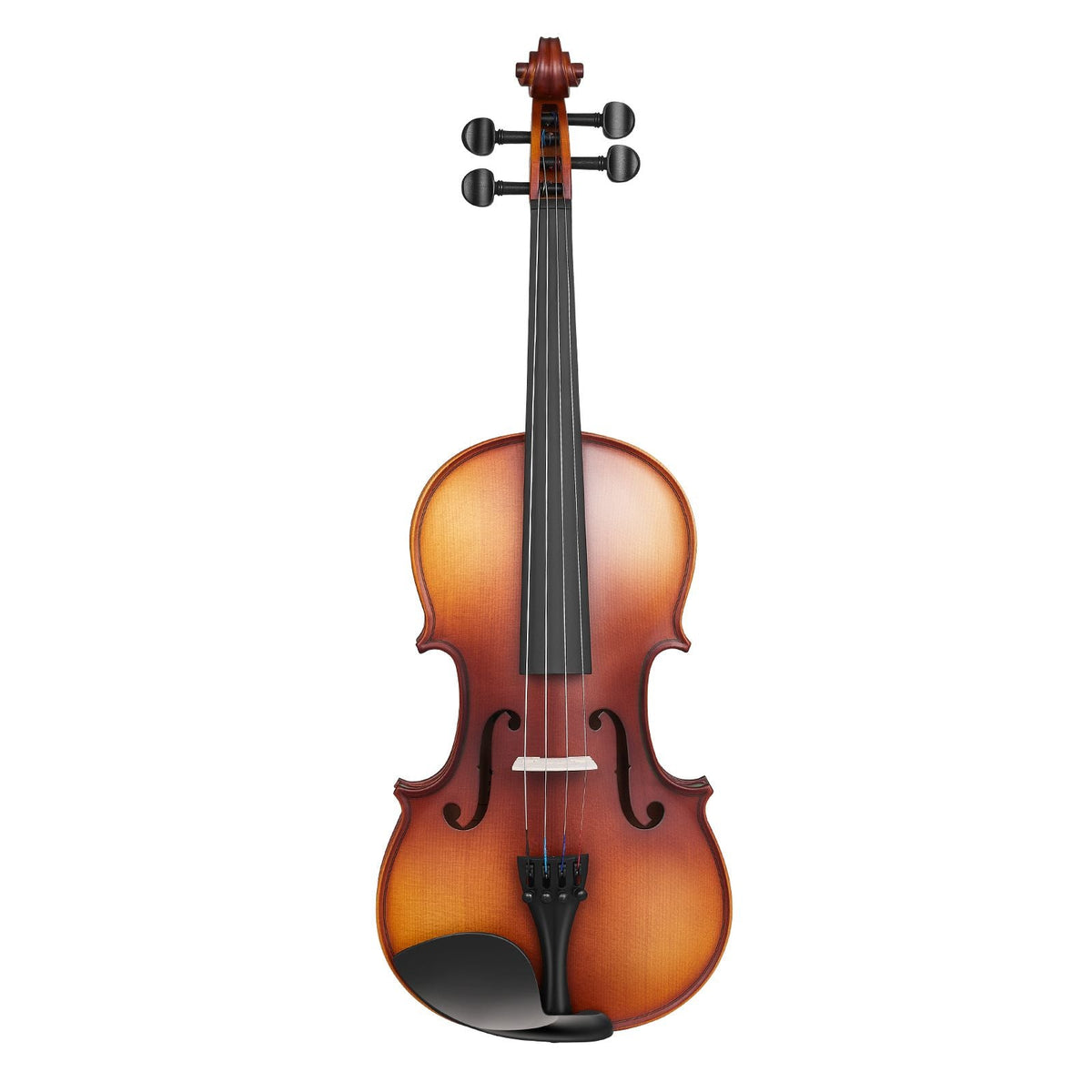Violin 4/4 Full Size for Adults, Violin Fiddle Set for Beginners Student with Hard Case, Rosin, Bow, Shoulder Rest,Bridge,Extra Strings,Professional Solidwood Instrument (Matte Brown)