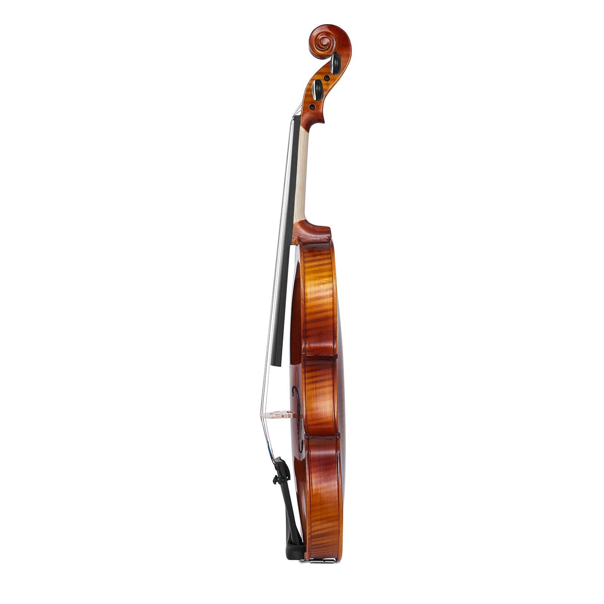 Violin 4/4 Full Size for Adults, Violin Fiddle Set for Beginners Student with Hard Case,Rosin, Bow,Shoulder Rest,Bridge,Extra Strings,Professional Solidwood Instrument (Glossy Brown Patterned)