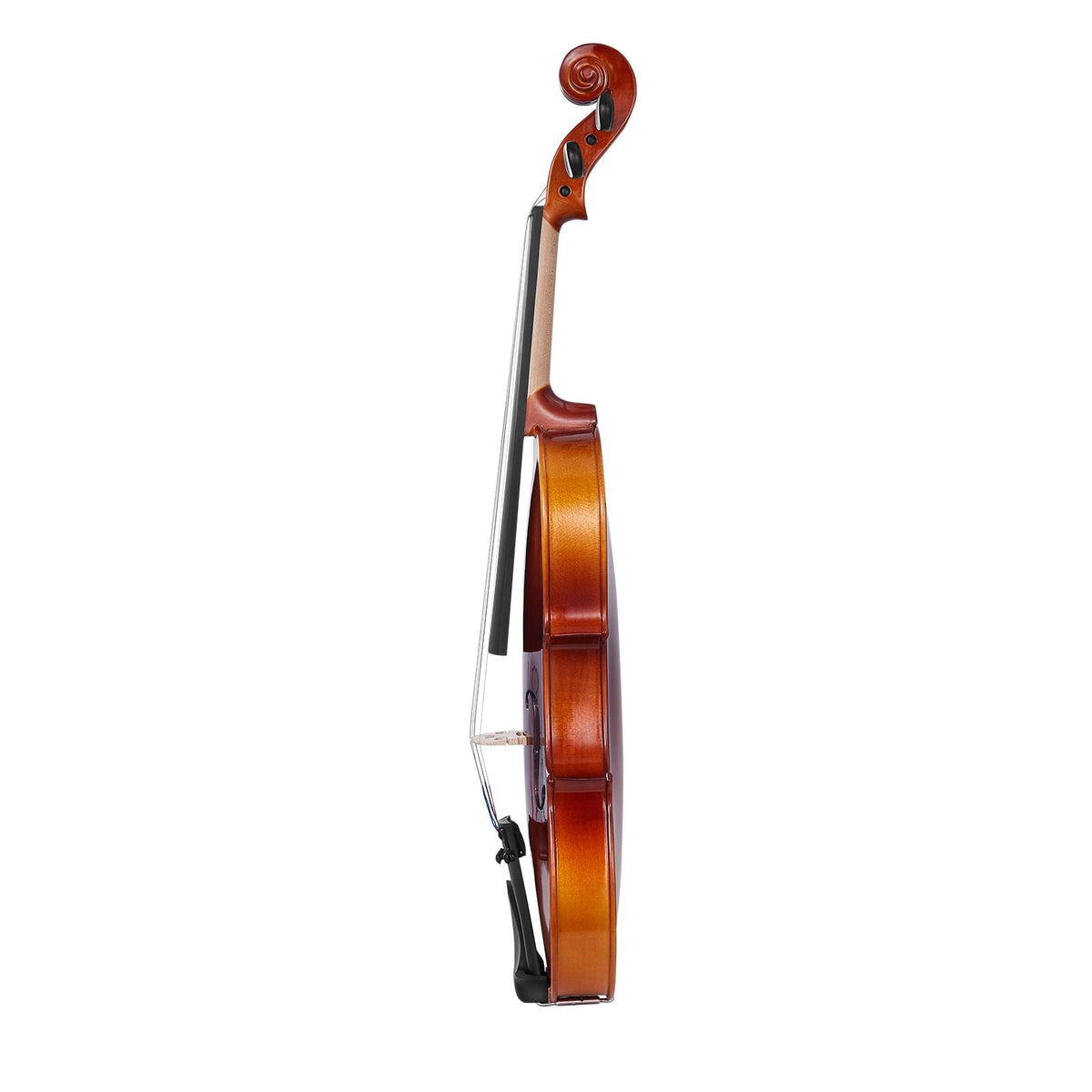 Violin 4/4 Full Size for Adults, Violin Fiddle Set for Beginners Student with Hard Case,Rosin, Bow,Shoulder Rest,Bridge,Extra Strings,Professional Solidwood Instrument (Glossy Brown)
