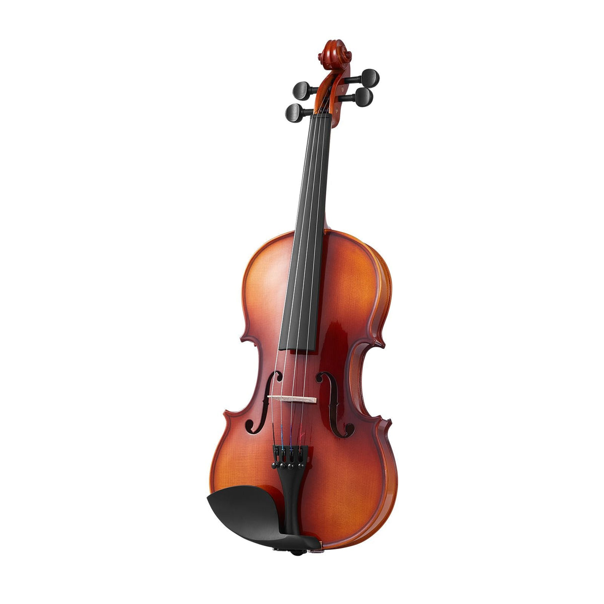 Violin 4/4 Full Size for Adults, Violin Fiddle Set for Beginners Student with Hard Case,Rosin, Bow,Shoulder Rest,Bridge,Extra Strings,Professional Solidwood Instrument (Glossy Brown)