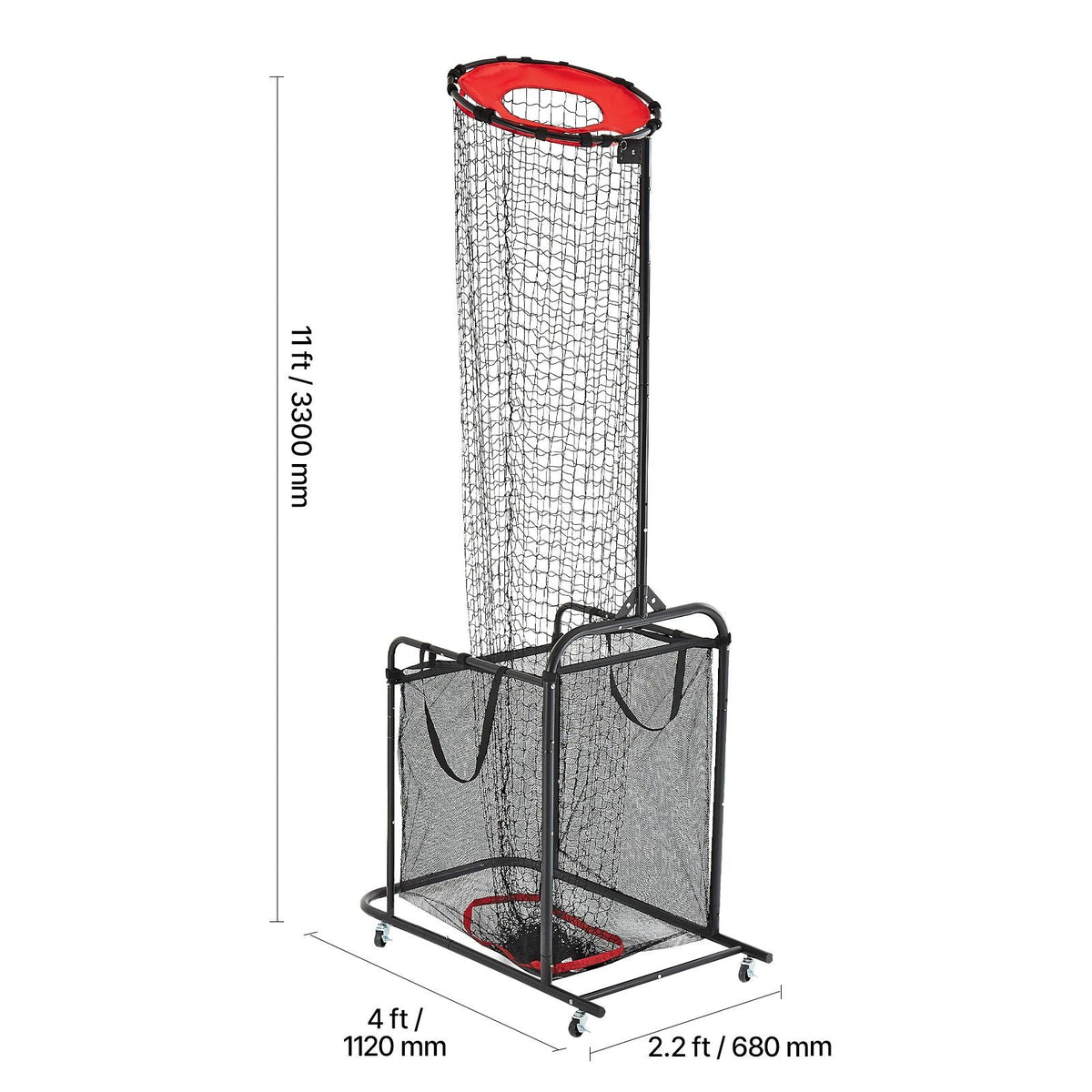 Volleyball Setter Training Equipment, Angle and Height Adjustable Volleyball Trainer, Portable Practice Net with Cart, Wheels, Carrying Bag, Indoor Outdoor Target Net for Serving Spiking Setting