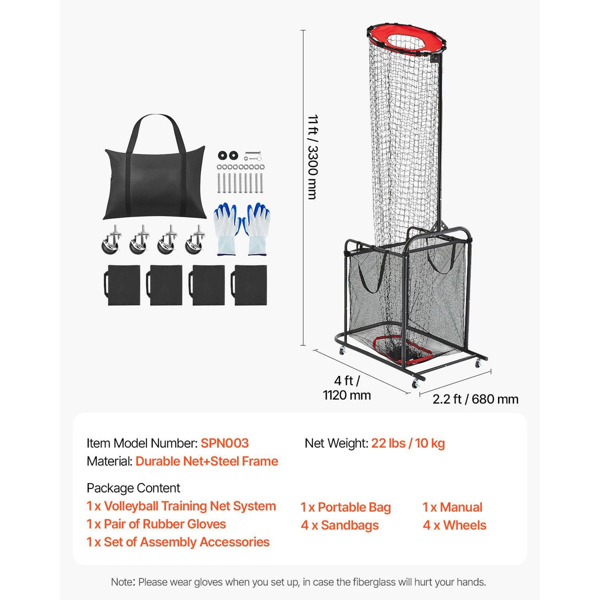 Volleyball Setter Training Equipment, Angle and Height Adjustable Volleyball Trainer, Portable Practice Net with Cart, Wheels, Carrying Bag, Indoor Outdoor Target Net for Serving Spiking Setting