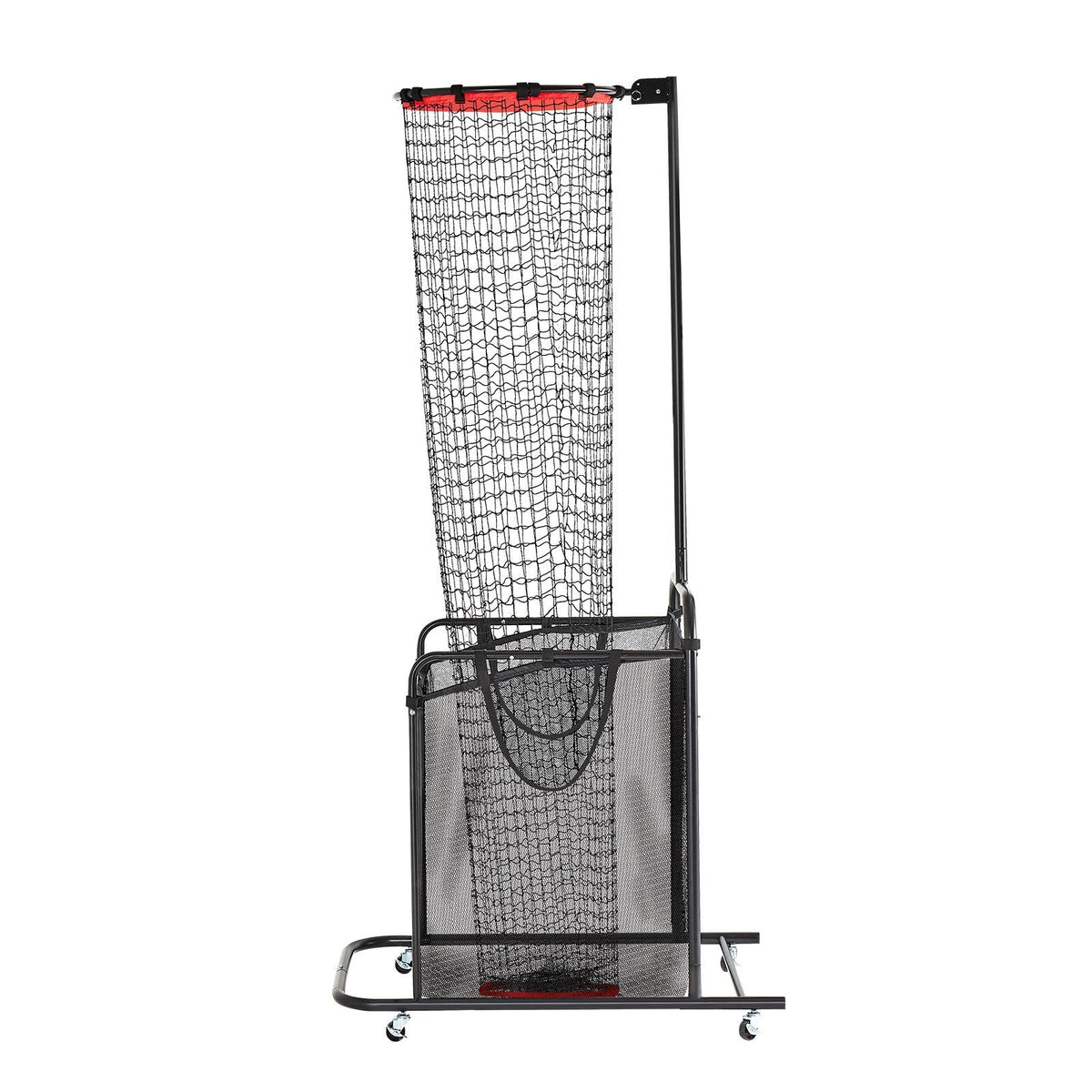 Volleyball Setter Training Equipment, Angle and Height Adjustable Volleyball Trainer, Portable Practice Net with Cart, Wheels, Carrying Bag, Indoor Outdoor Target Net for Serving Spiking Setting