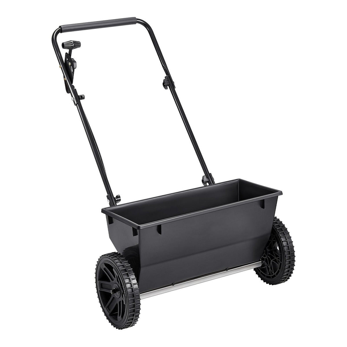 Walk-Behind Push Spreader, 50LBS Capacity, Drop Spreader with Hopper Grate, 18 in Spreading Width & 30 Settings, 10 in All Terrain Tires, Garden & Lawn Spreaders for Seed, Fertilizer, Salt