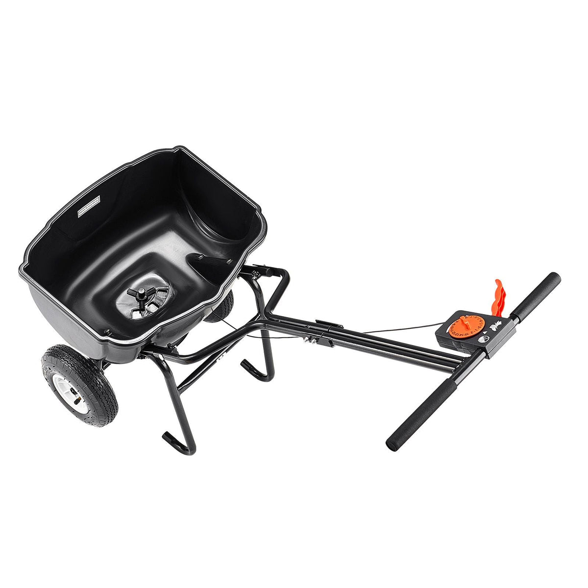 Walk Behind Spreader, 60LBS Capacity, Push Spreader with Hopper Grate, 0-9.8 ft Spreading Width, 8 in All Terrain Pneumatic Tires, Garden & Lawn Broadcast Spreaders, for Seed, Fertilizer