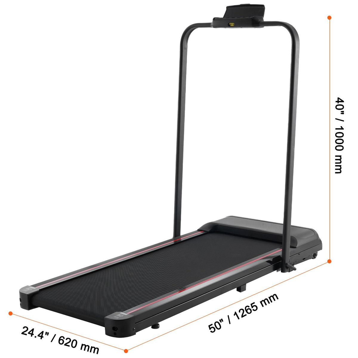 Walking Pad, Under Desk Treadmill for Home Office, Working Walking Running Machine, 265 Lbs Capacity Folding Treadmill, 2.5HP 2 in 1 Portable Pad with Handle Bar, Remote Control and LED Display