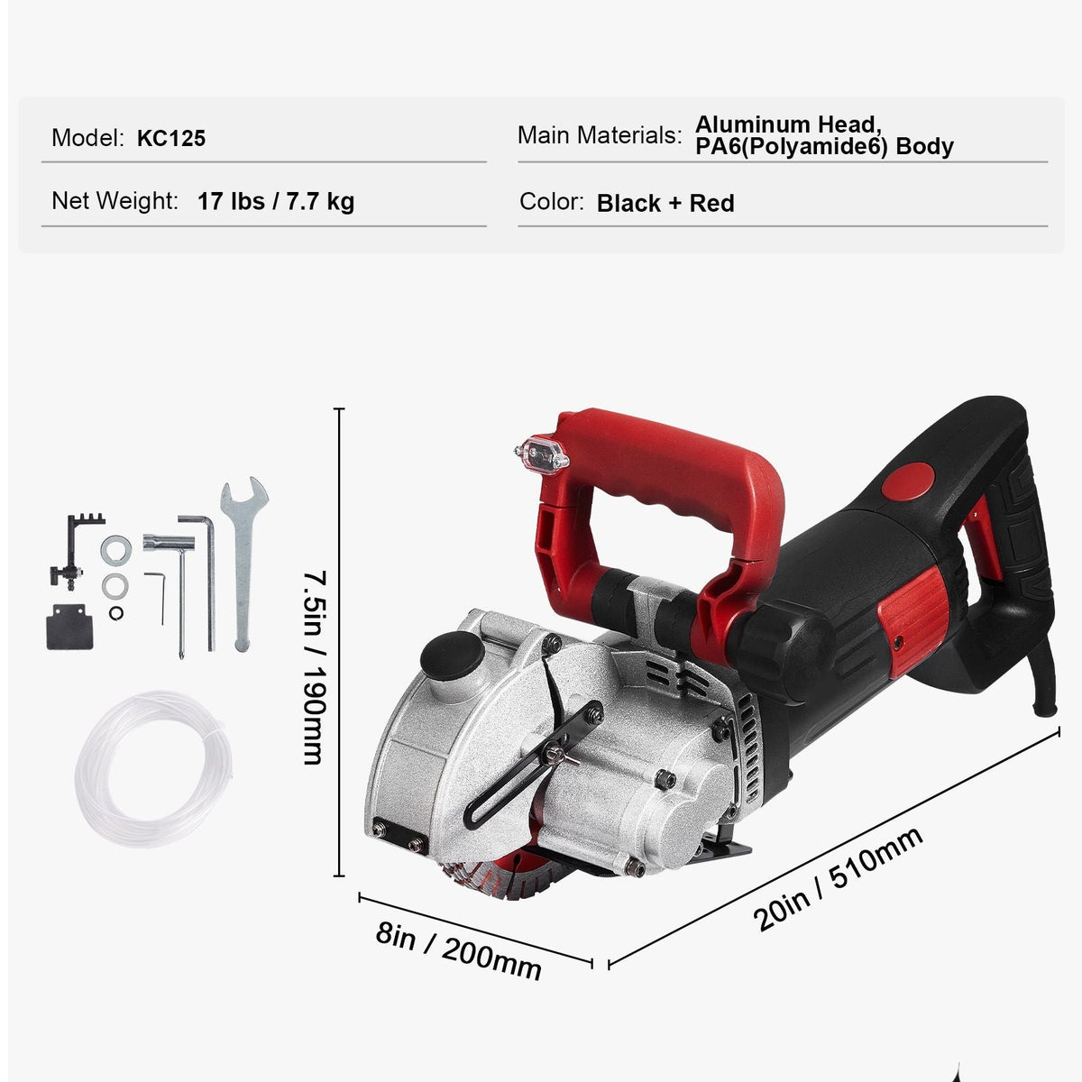 Wall Chaser, 2500W 38 mm Cutting Width,Wall Groove Cutting Machine 34MM Cutting Depth,Wall Slotting Machine With 5 Saw Blades 4.5" Diameter 6300r/Min,One-time Forming Dustless