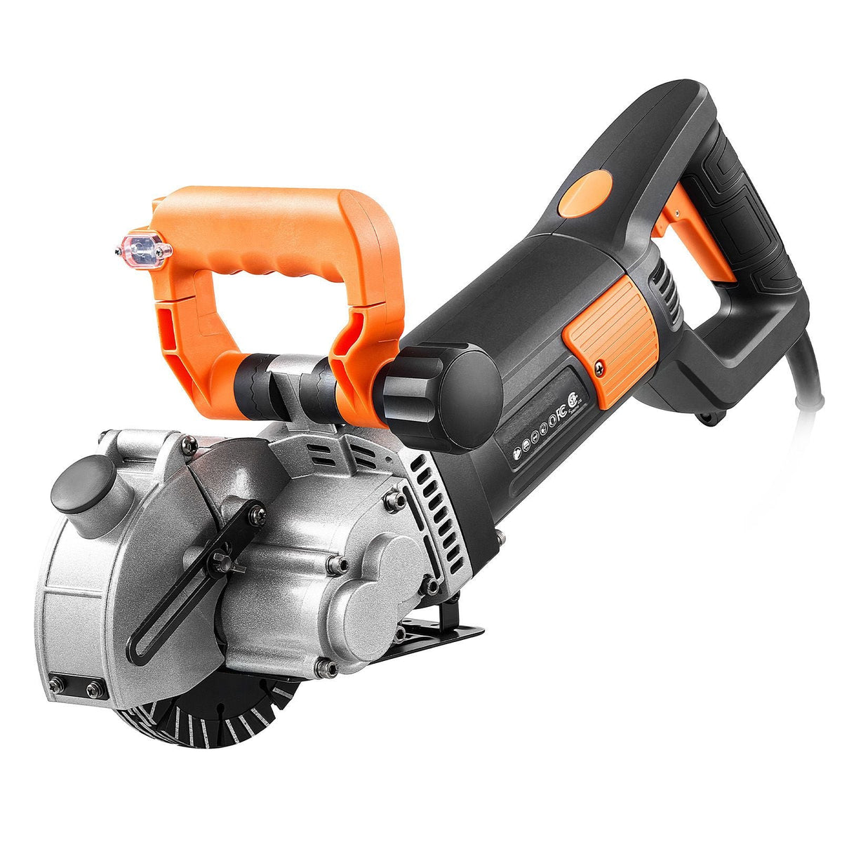 Wall Chaser, 4800W Electric Wall Groove Cutting Machine, 6800 RPM Max Speed, Concrete Slotting Cutter with Guide Line, 5 pcs Blades, Adjustable Handle for Cutting Grooves in Brick, Concrete