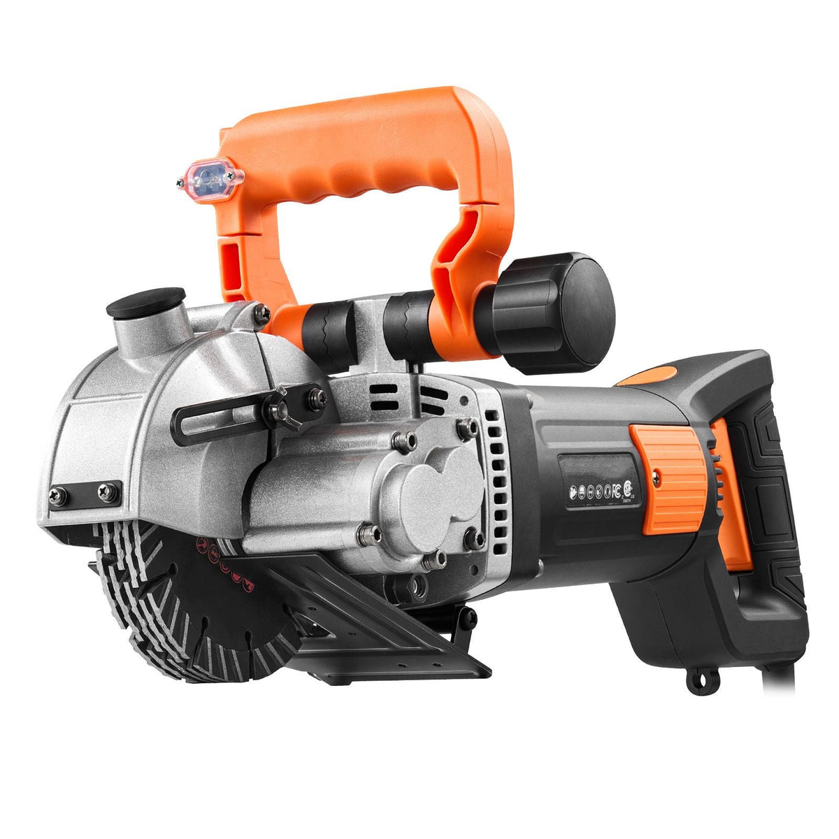 Wall Chaser, 4800W Electric Wall Groove Cutting Machine, 6800 RPM Max Speed, Concrete Slotting Cutter with Guide Line, 5 pcs Blades, Adjustable Handle for Cutting Grooves in Brick, Concrete