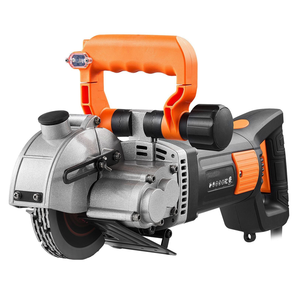 Wall Chaser, 4800W Electric Wall Groove Cutting Machine, 6800 RPM Max Speed, Concrete Slotting Cutter with Guide Line, 5 pcs Blades, Adjustable Handle for Cutting Grooves in Brick, Concrete