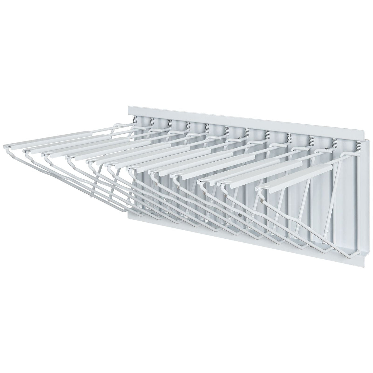 Wall Mount Blueprint Storage Rack – Holds up to 1200 Blueprints, Hanging Blueprint Holder with 12 Pivot Brackets, for 24", 30", 36", or 42" Clamps(Rack Only Without Clamps)- Heavy Duty(240lbs)