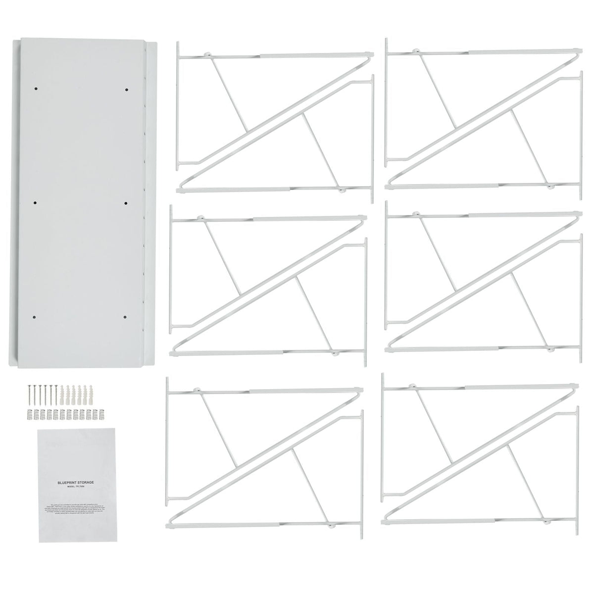 Wall Mount Blueprint Storage Rack – Holds up to 1200 Blueprints, Hanging Blueprint Holder with 12 Pivot Brackets, for 24", 30", 36", or 42" Clamps(Rack Only Without Clamps)- Heavy Duty(240lbs)