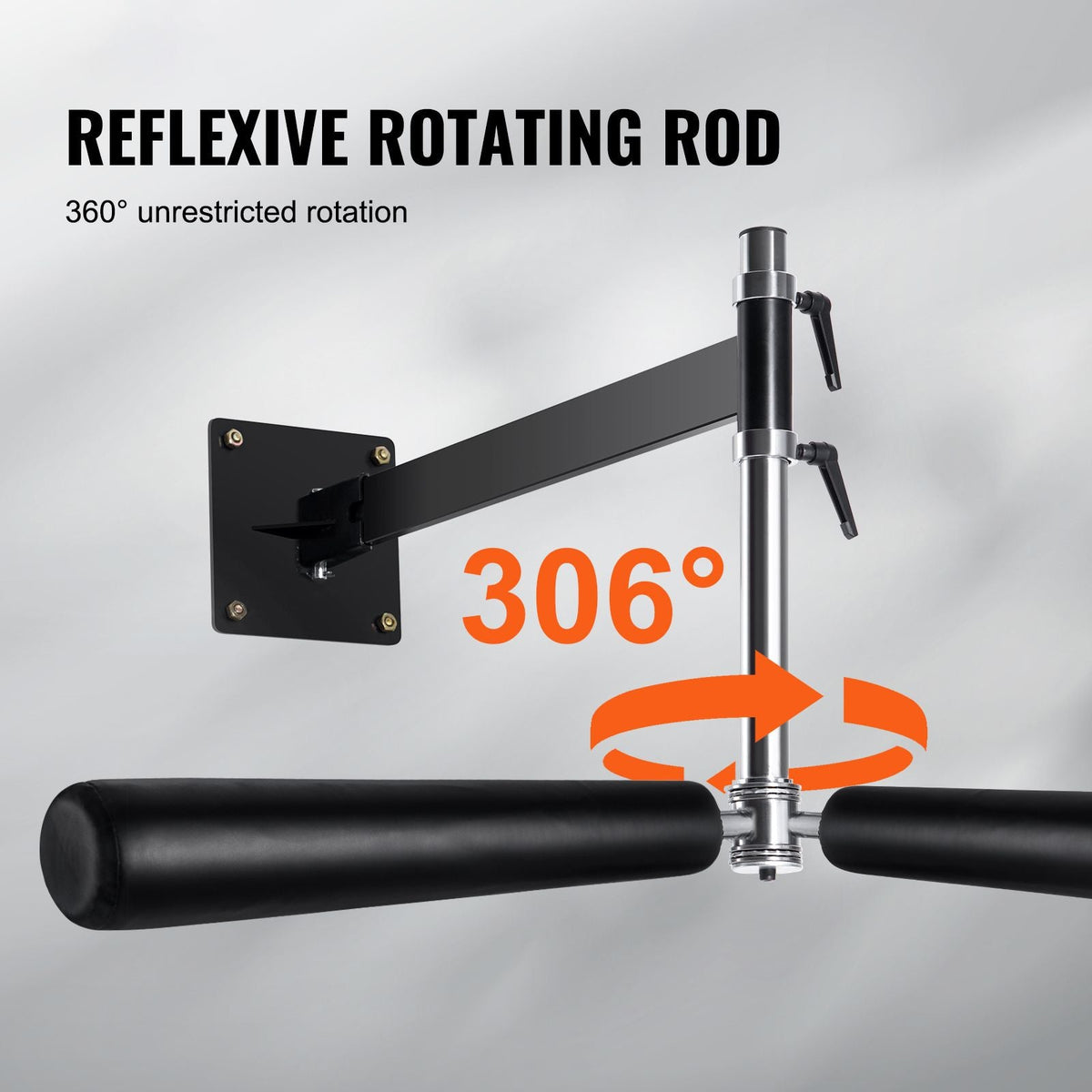 Wall Mount Boxing Spinning Bar, Adjustable Punching Spinning Bar, Boxing Speed Trainer with Gloves, Black Reflex Boxing Bar, Boxing Training Equipment for Kickboxing, MMA, Stress Relief, Fitness