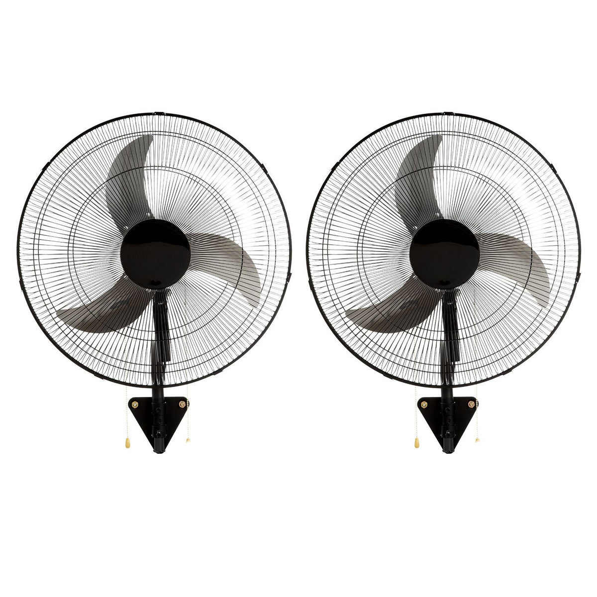 Wall Mount Fan, 2 PCS 20 inch Oscillating, 3-speed High Velocity Max. 4000 CFM Industrial Wall Fan for Indoor, Commercial, Residential, Warehouse, Greenhouse, Workshop, Basement, Garage,Black