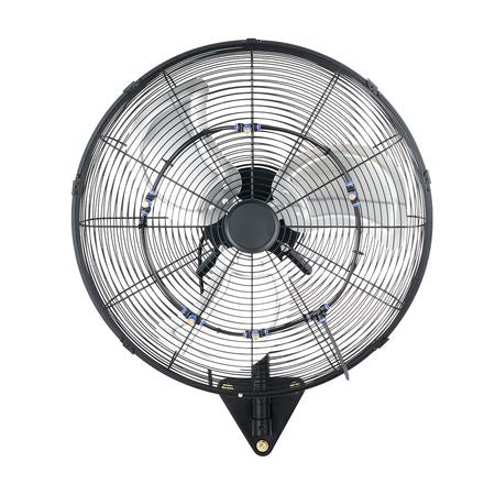 Wall Mount Fan, 20 in Wall Mounted Hanging Fan with Oscillating & Mist, Remote, IP44-rated, 3-Speed, 18h Timer, Temperature Control, Powerful for Industry, Commercial, Garage, Workshop, Gym