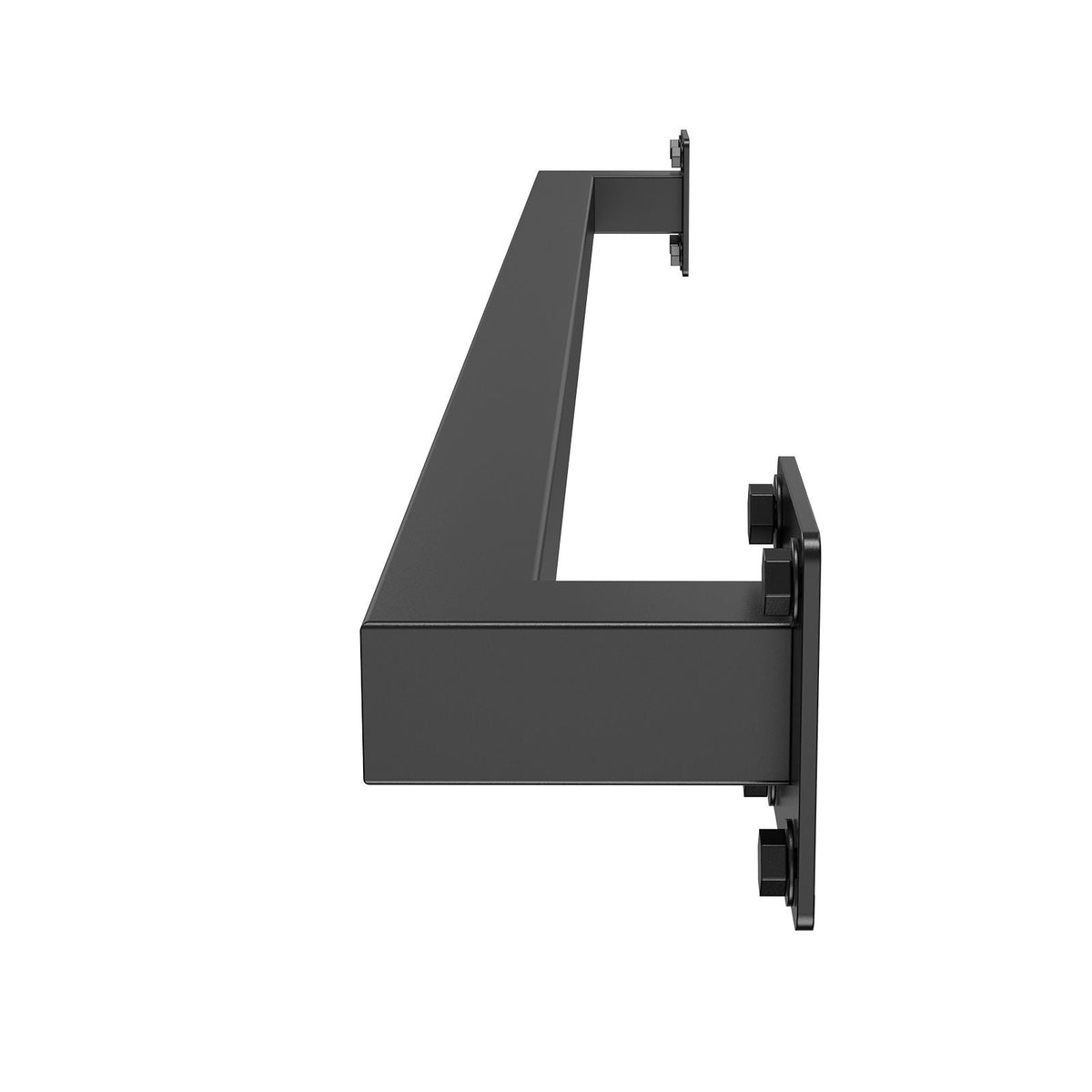 Wall Mounted Stair Handrail, 3ft Black Iron Staircase Handrail Indoor, 250lbs Load Capacity, Industrial Railing Hand Rail for Steps, Square Tube for Loft Porch Deck, 2 Sections