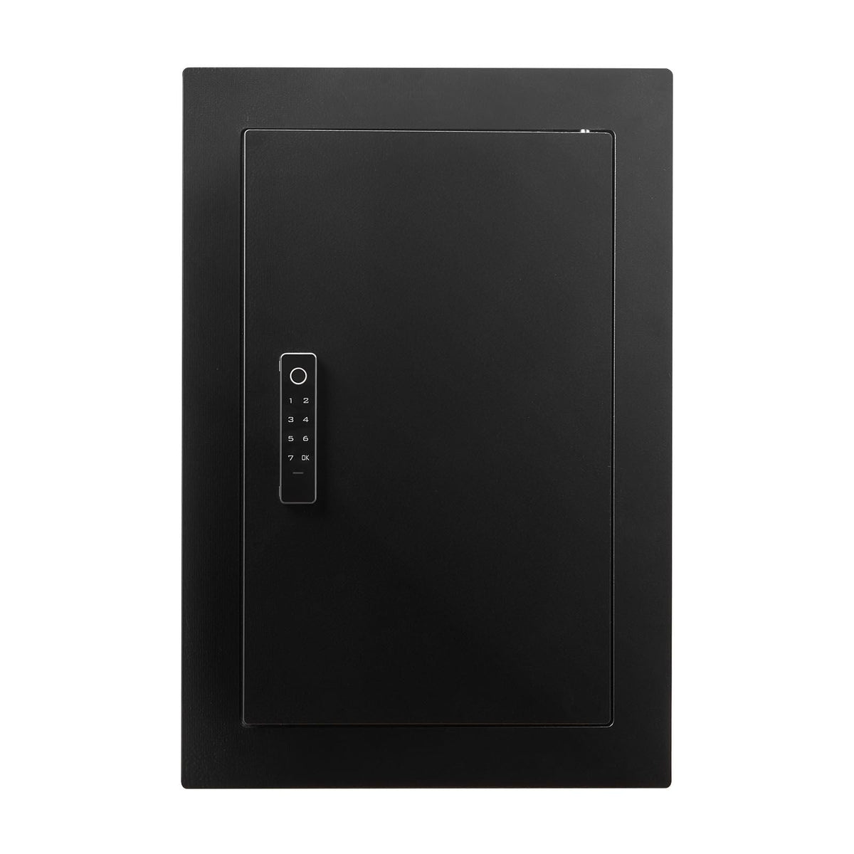 Wall Safe, 3-Tier Hidden Wall Safe with Fingerprint, Password, Key & Turning Knob, Q235 Cold-Rolled Steel In-Wall Box with Adjustable Shelves & Key Holders for Money, Jewelry, Passport, Document
