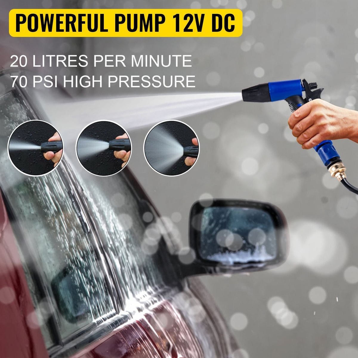 Washdown Deck Wash Pump Kit 12v 20 Lpm 70 Psi Caravan Rv Boat Marine