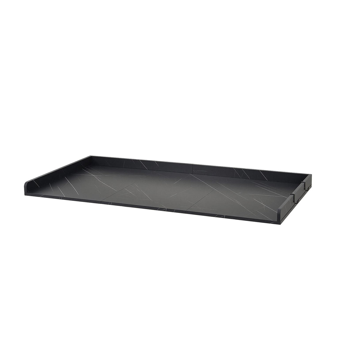 Washer Dryer Countertop, 54 x 27.5 in Marble Washer and Dryer Topper with Edge & 2 Hooks, Water-Resistant Laundry Machine Topper for Laundry Closet Pantry Counter Organization and Storage, Black