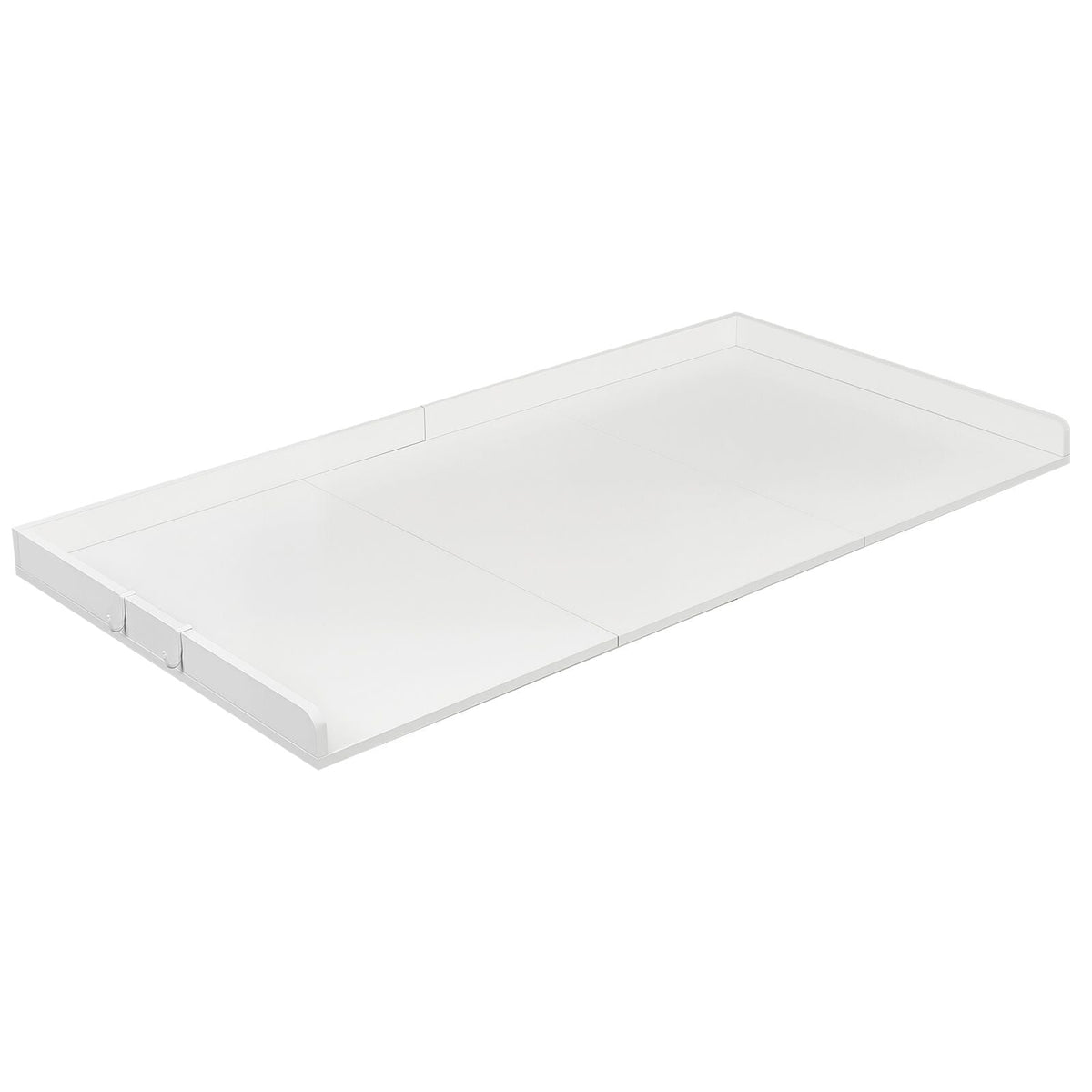 Washer Dryer Countertop, 54 x 27.5 in Wooden Washer and Dryer Topper with Edge & 2 Hooks, Water-Resistant Laundry Machine Topper for Laundry Closet Pantry Counter Organization and Storage, White