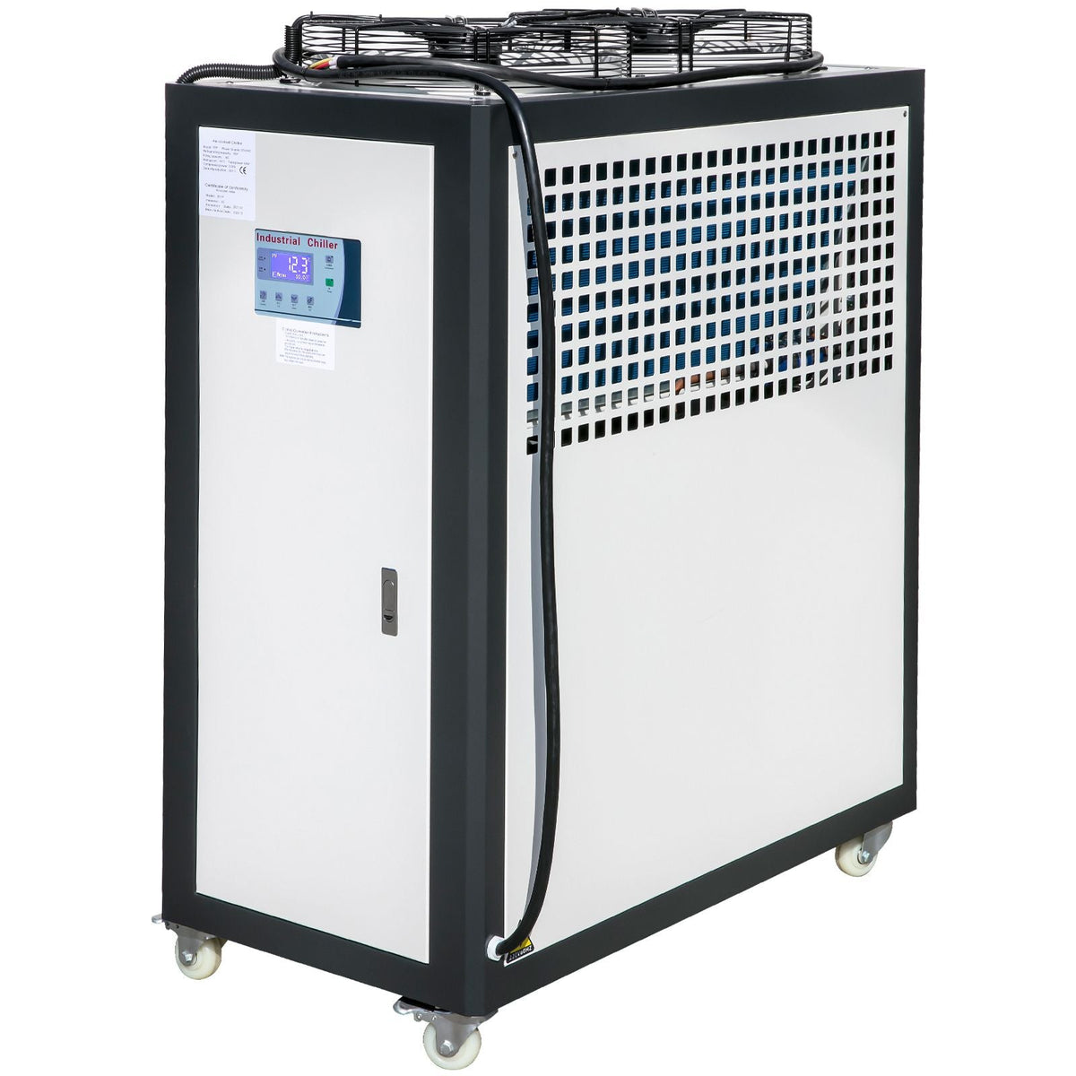 Water Chiller 15Ton, Capacity Industrial Chiller 15Hp, Air-Cooled Water Chiller, Finned Condenser, with Micro-Computer Control, Stainless Steel Water Tank Chiller Machine for Cooling Water