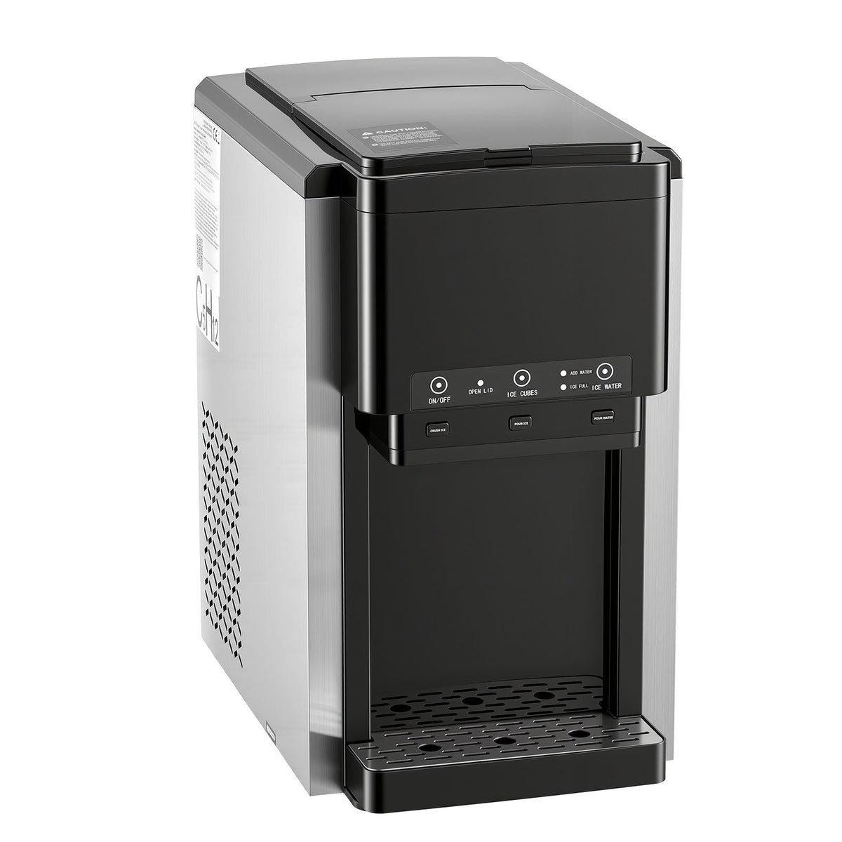 Water Dispenser with Ice Maker, 3-in-1 Countertop Water Dispenser, 35 LBS/24H, 12 Cubes/7 Min Fast Ice Making with 4 LBS Storage, Bullet/Crushed Ices & Cold-Water, for Home, Kitchen, Party