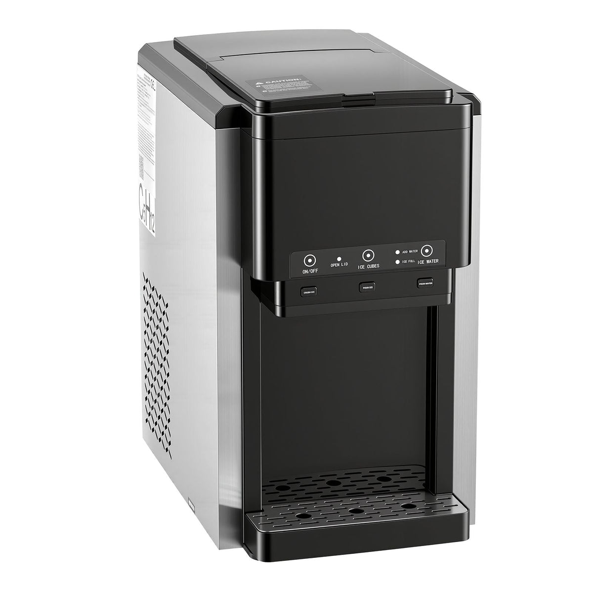 Water Dispenser with Ice Maker, 3-in-1 Countertop Water Dispenser, 35 LBS/24H, 12 Cubes/7 Min Fast Ice Making with 4 LBS Storage, Bullet/Crushed Ices & Cold-Water, for Home, Kitchen, Party