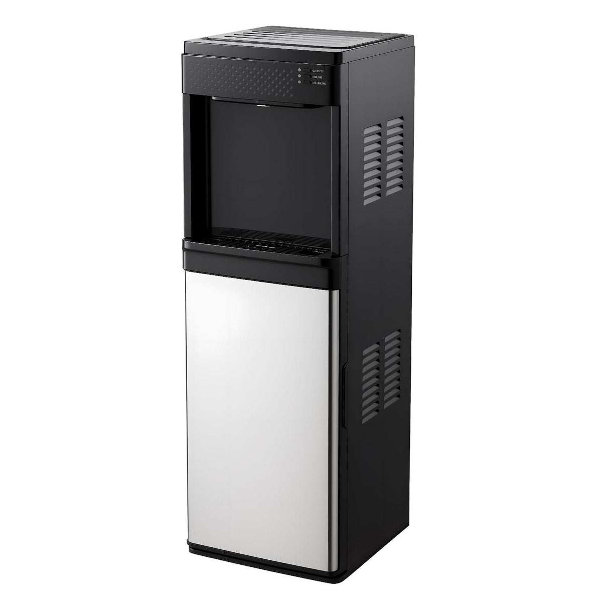 Water Dispenser with Ice Maker, 3-in-1 Floor-Standing Water Dispenser, 33 LBS/24H, 9 Cubes/7 Min Fast Ice Making with 1.3 LBS Storage, Bullet Ice-Cubes & Cold-Water, for Home, Kitchen, Party