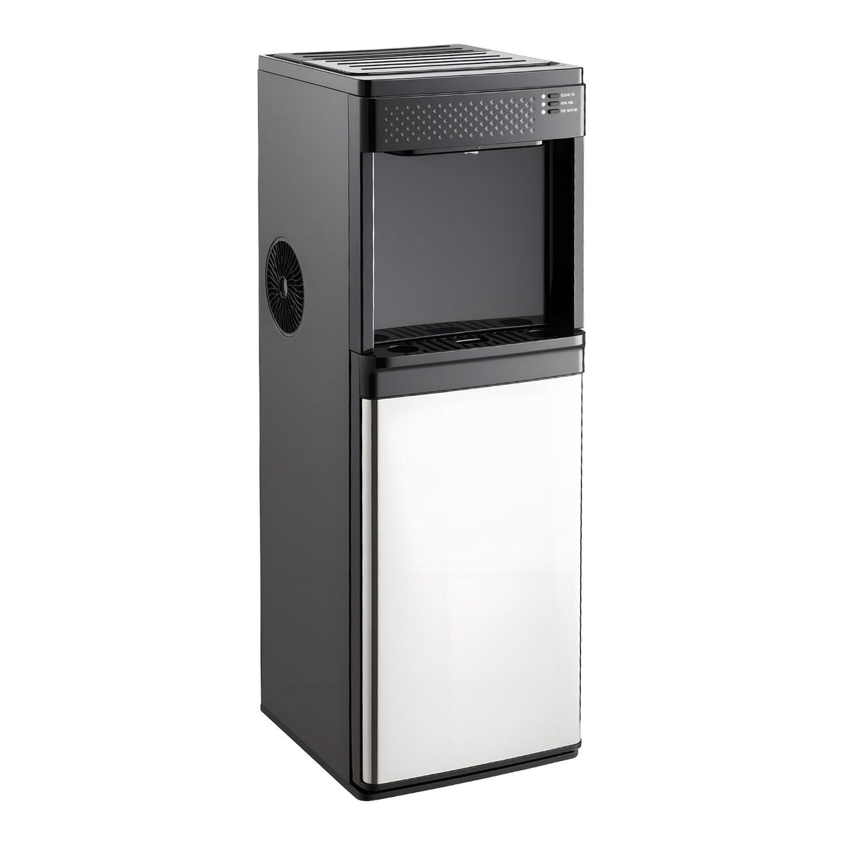 Water Dispenser with Ice Maker, 3-in-1 Floor-Standing Water Dispenser, 33 LBS/24H, 9 Cubes/7 Min Fast Ice Making with 1.3 LBS Storage, Bullet Ice-Cubes & Cold-Water, for Home, Kitchen, Party