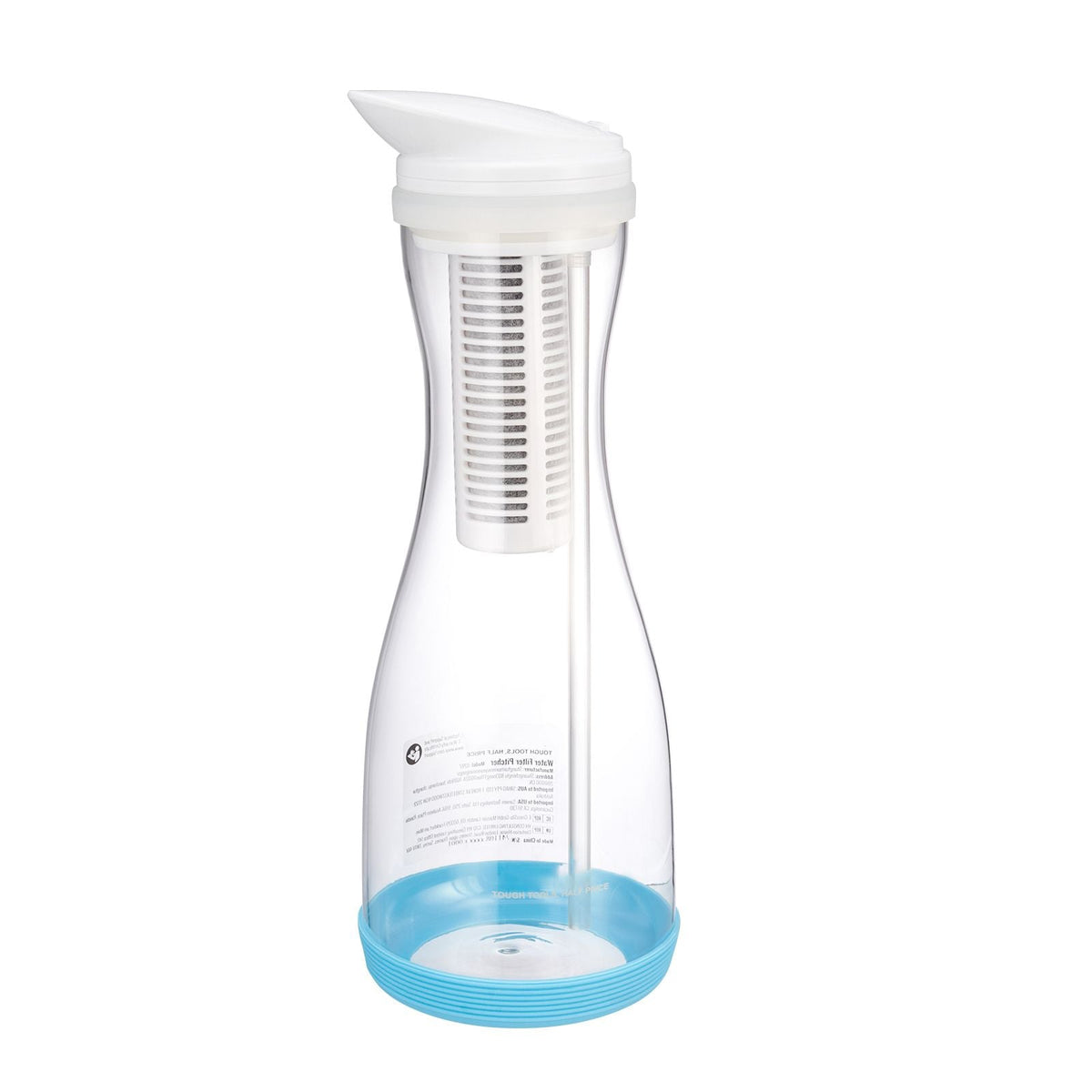 Water Filter Pitcher, 6 Cup Glass Water Filter Dispenser, Fast & Compact Fridge-friendly Water Filtration System, No BPA, Lasts 3 Months or 211 Gallons, Reduces Chlorine, Rust, Odors, PFOA/PFOS