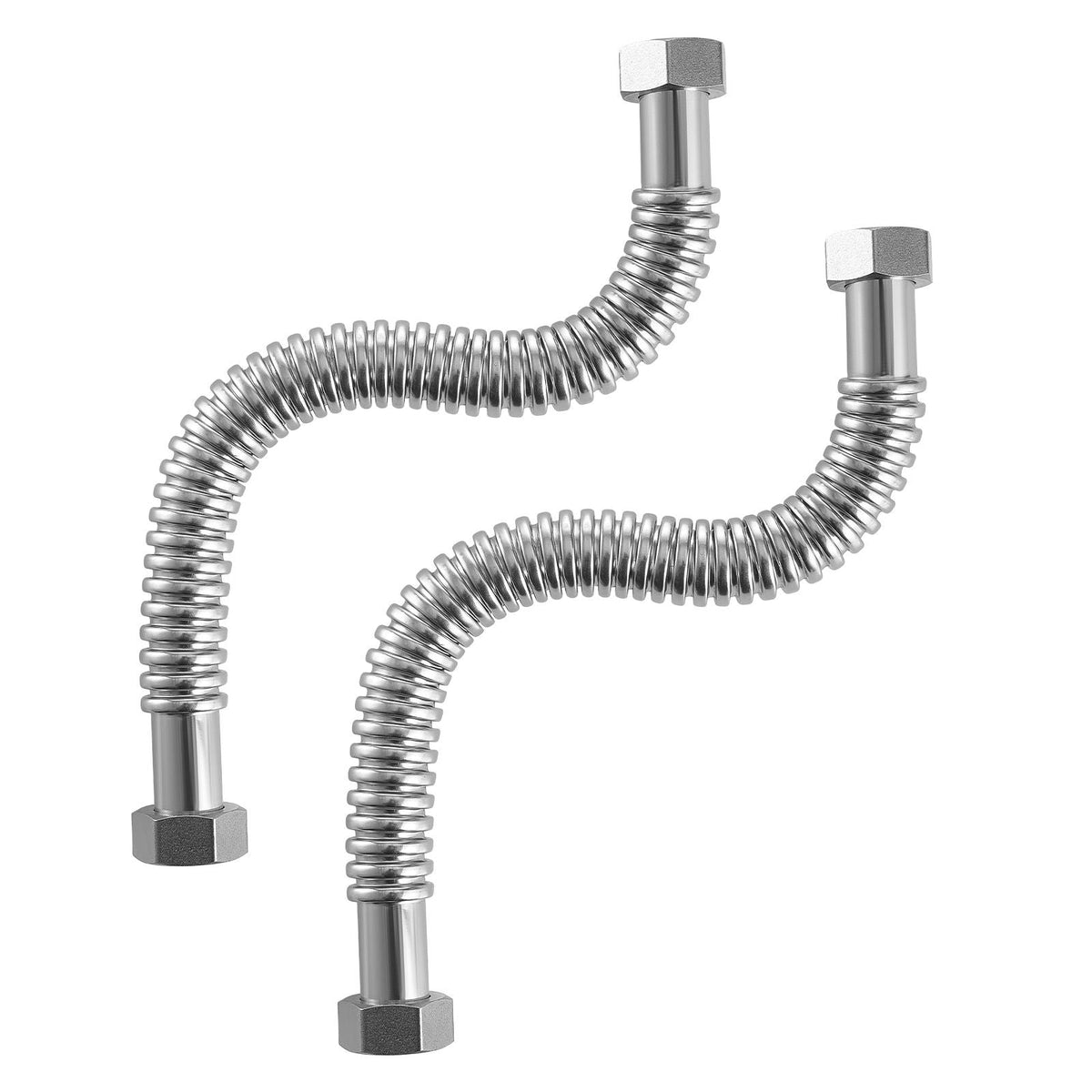 Water Heater Kit, 18 Inch Length Water Heater Flex Connector, Waters Heaters Installation Kit with 1" FIP x 1" FIP Inlet & Outlet Connection for Bathroom, Kitchen, Laundry Room, Boiler Room