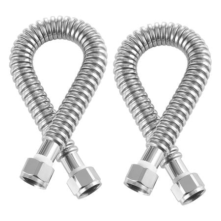 Water Heater Kit, 18 Inch Length Water Heater Flex Connector, Waters Heaters Installation Kit with 3/4" FIP x 3/4" FIP Inlet & Outlet Connection for Bathroom, Kitchen, Laundry Room, Boiler Room