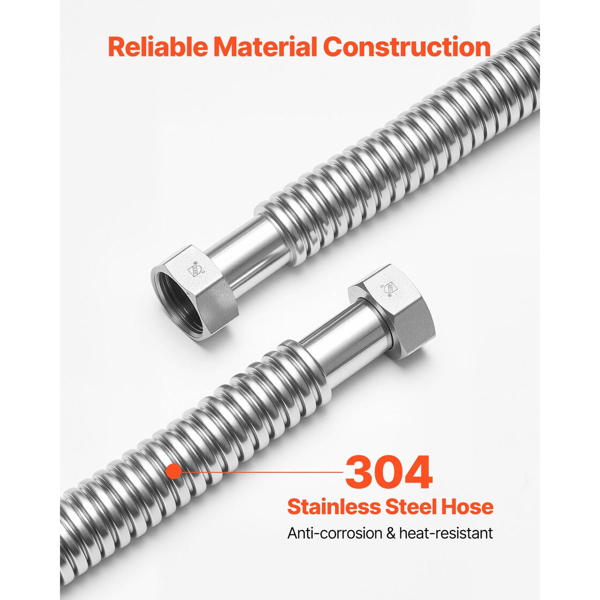 Water Heater Kit, 24 Inch Length Water Heater Flex Connector, Waters Heaters Installation Kit with 1" FIP x 1" FIP Inlet & Outlet Connection for Bathroom, Kitchen, Laundry Room, Boiler Room