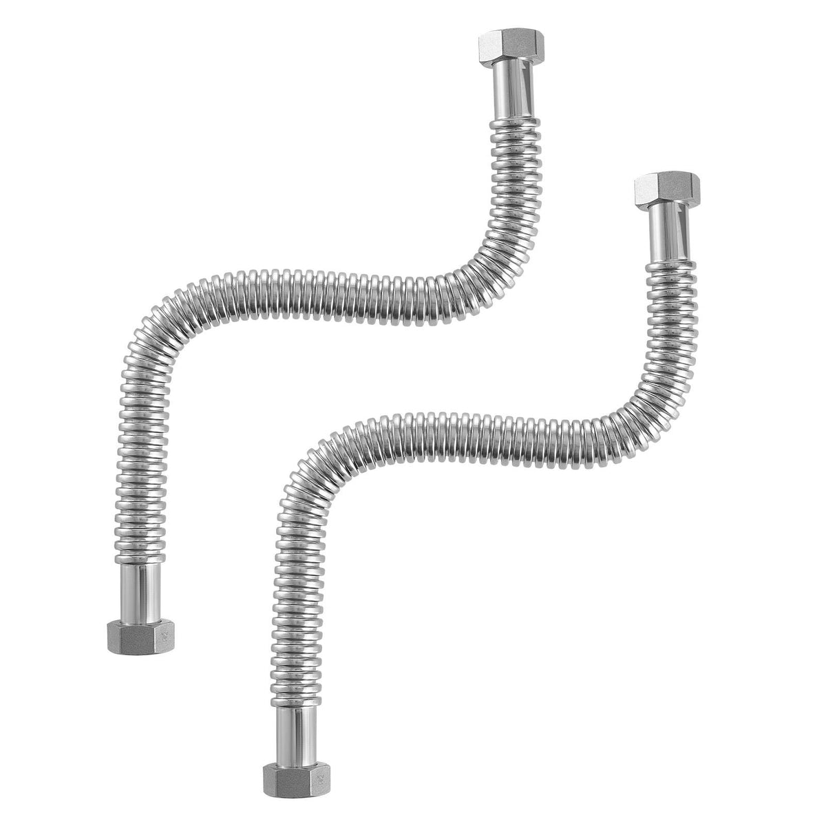 Water Heater Kit, 24 Inch Length Water Heater Flex Connector, Waters Heaters Installation Kit with 1" FIP x 1" FIP Inlet & Outlet Connection for Bathroom, Kitchen, Laundry Room, Boiler Room