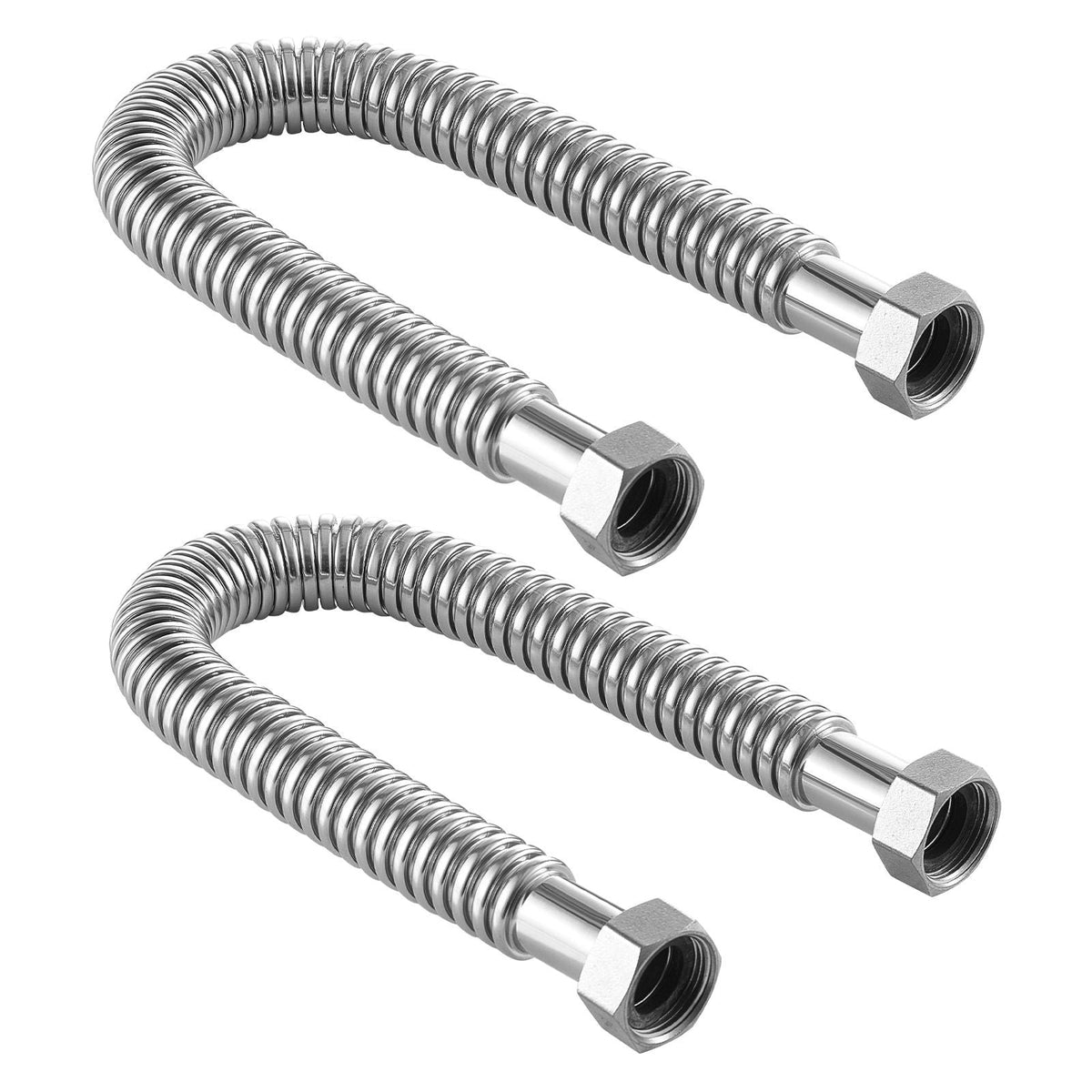 Water Heater Kit, 24 Inch Length Water Heater Flex Connector, Waters Heaters Installation Kit with 1" FIP x 1" FIP Inlet & Outlet Connection for Bathroom, Kitchen, Laundry Room, Boiler Room