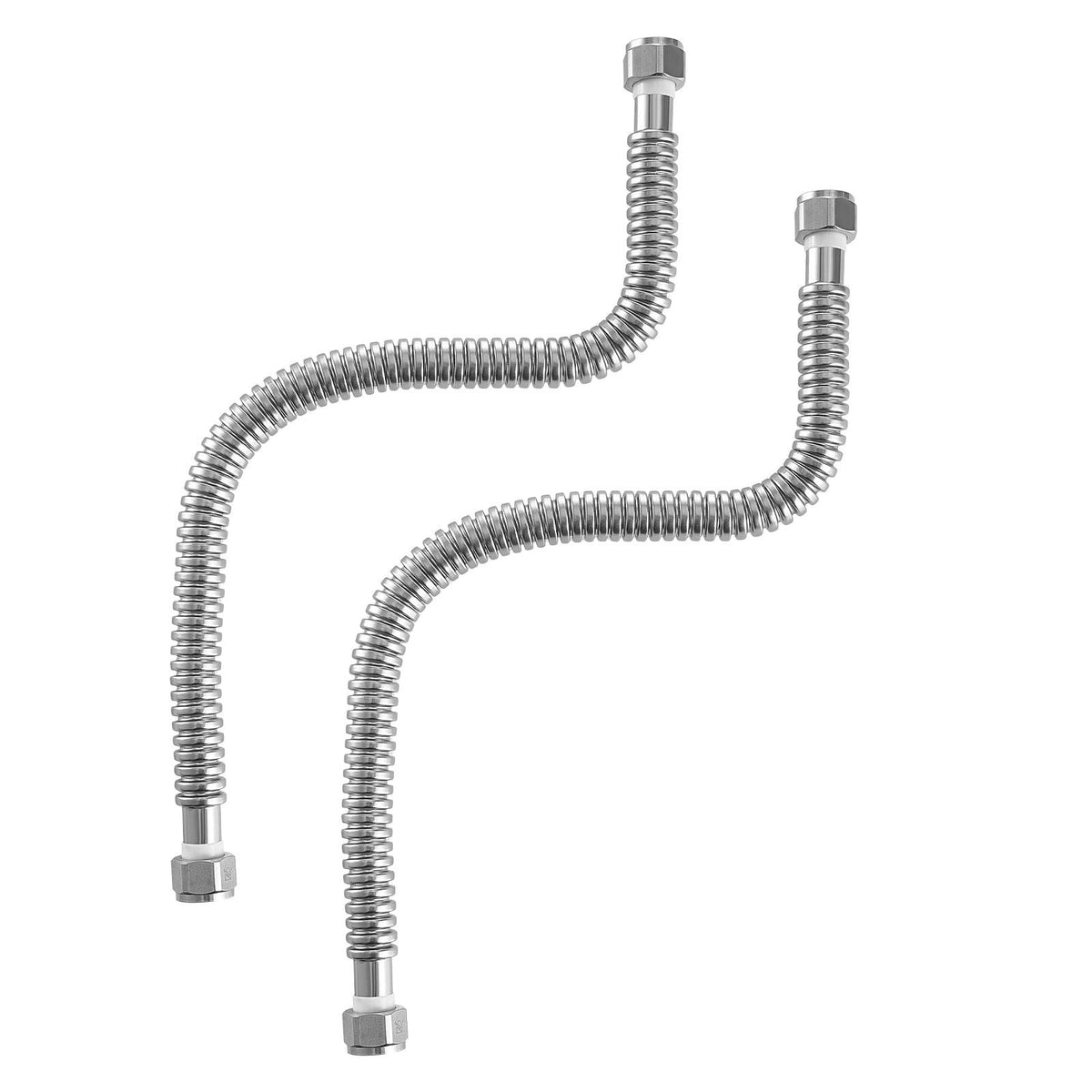 Water Heater Kit, 24 Inch Length Water Heater Flex Connector, Waters Heaters Installation Kit with 3/4" FIP x 3/4" FIP Inlet & Outlet Connection for Bathroom, Kitchen, Laundry Room, Boiler Room