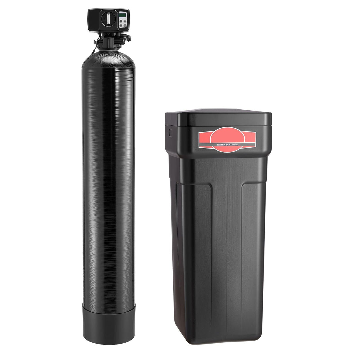 Water Softener, 64,000 Grains Whole House Water Softener System, with Automatic Digital Control Head, Bypass Valve, Reduce Hardness and Minerals, Improve Water Quality, for 5-6 Bathrooms